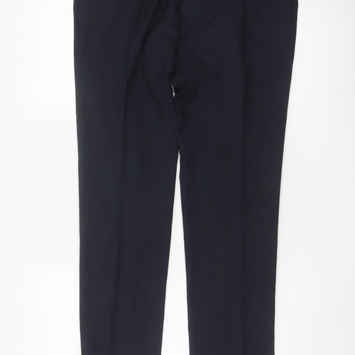 Marks & Spencer Men's Navy 34/31 Skinny Smart Dress Trousers Stretch