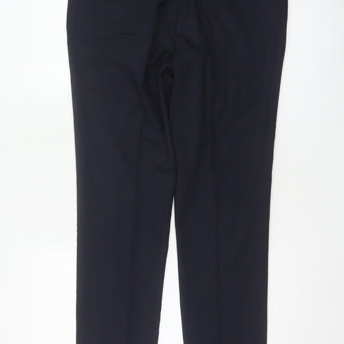 Marks & Spencer Men's Navy 34/31 Skinny Smart Dress Trousers Stretch
