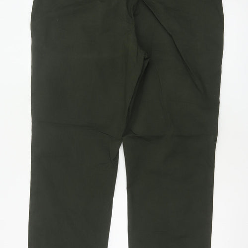 Marks & Spencer Men's Green 38/29 Regular Stretch Chino Trousers
