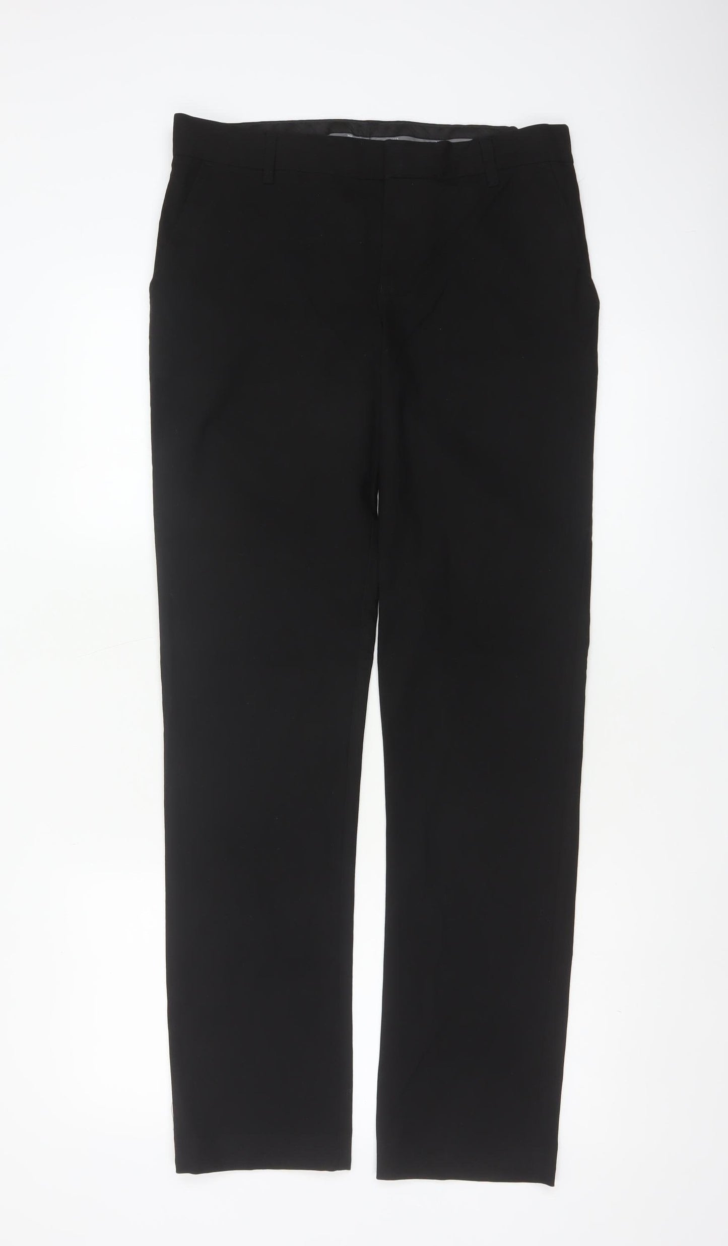 Marks & Spencer Boys Black 14-15 Years Dress Trousers 30W 34L