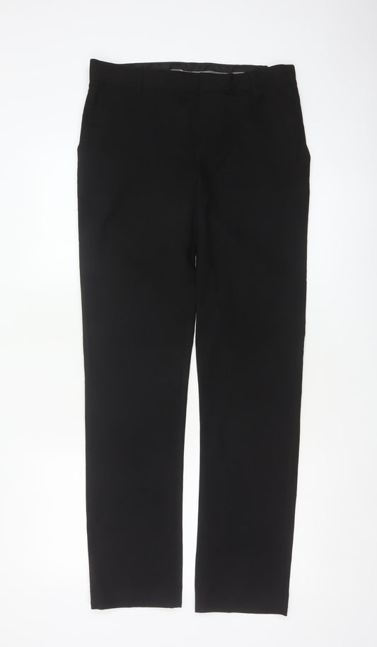 Marks & Spencer Boys Black 14-15 Years Dress Trousers 30W 34L