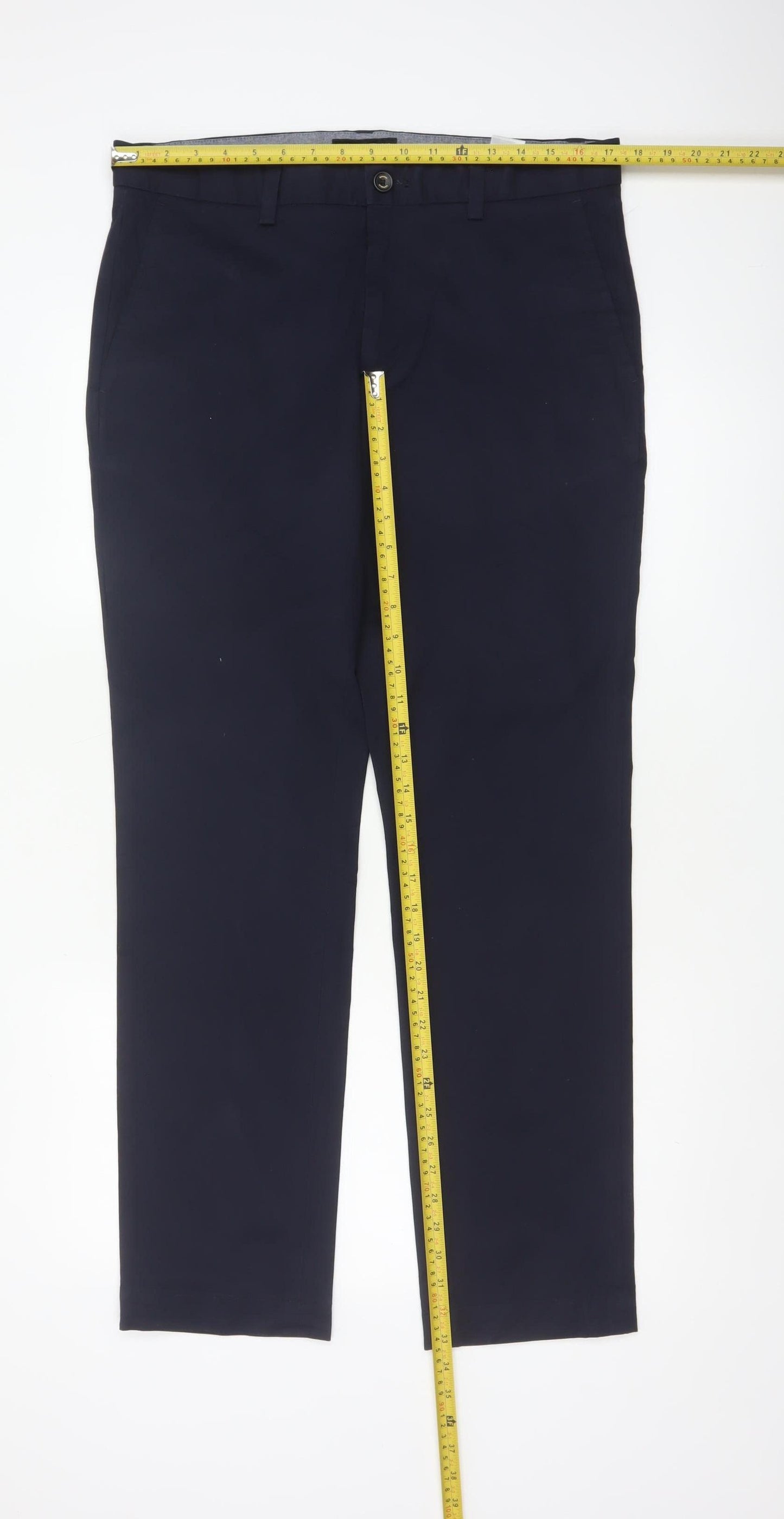 Banana Republic Men's Blue 33x32 Aiden Chino Slim Stretch Trousers