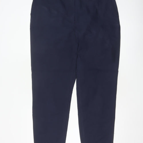 M&S Women’s Blue Size 16 Cotton Blend Tapered Work Trousers
