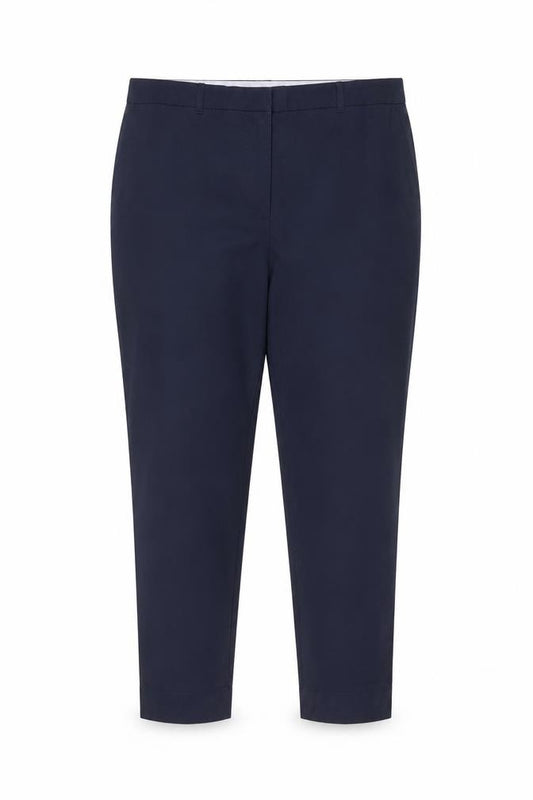 M&S Women’s Blue Size 16 Cotton Blend Tapered Work Trousers