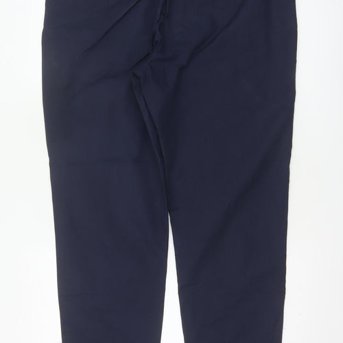 M&S Women’s Blue Size 16 Cotton Blend Tapered Work Trousers