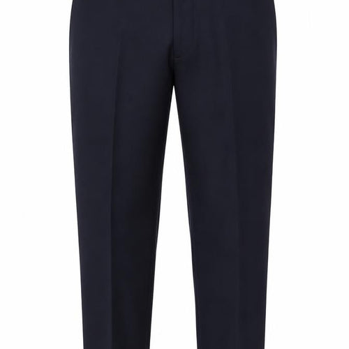 Marks & Spencer Men Navy 32/31 Wool Blend Flat Front Dress Trousers