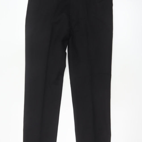 Autograph Men Black 30/29 Slim Flat Front Dress Trousers