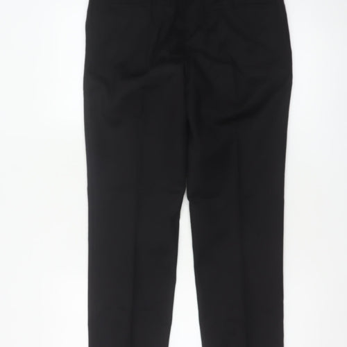 Autograph Men Black 30/29 Slim Flat Front Dress Trousers