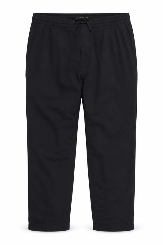 Marks & Spencer Men Black 3XL Straight Fit Drawstring Trousers
