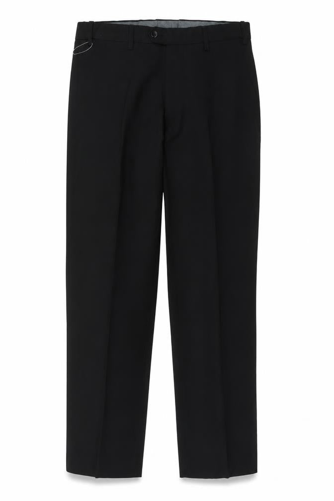Marks and Spencer Men Black 32 Regular Straight Dress Trousers