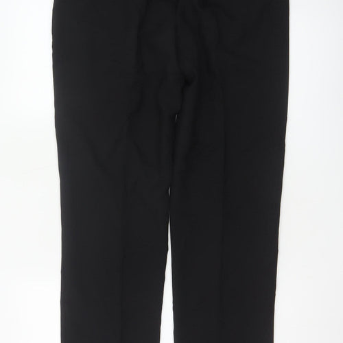 Marks and Spencer Men Black 32 Regular Straight Dress Trousers