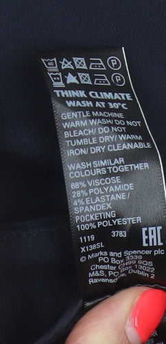 M&S The Mia Women’s Navy Blue Size 10 Slim Tapered Work Trousers
