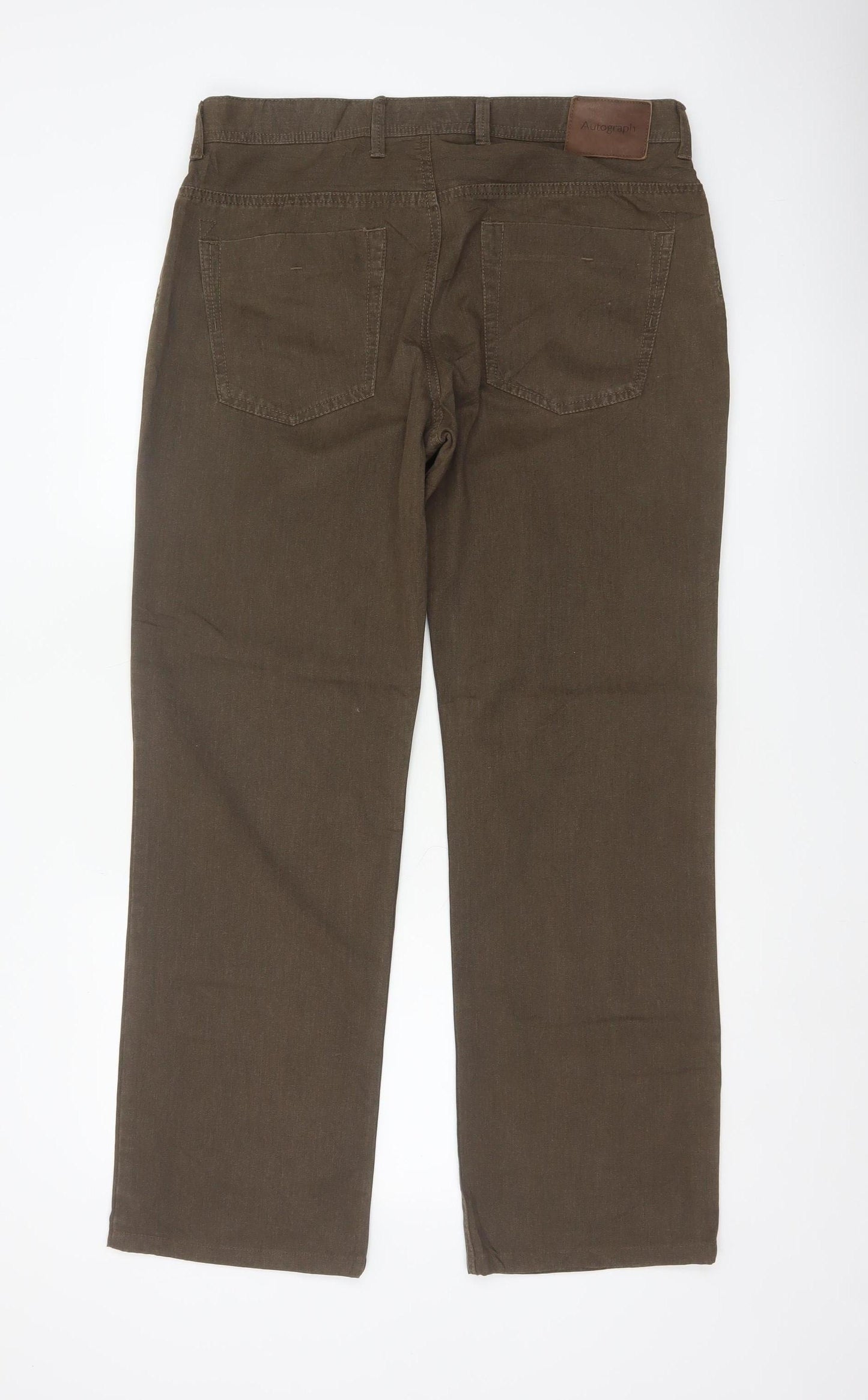 Marks & Spencer Autograph Men’s Brown 34W 31L Straight Jeans