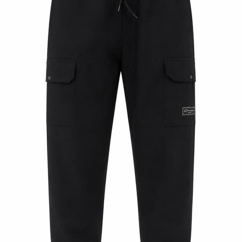 Closure London Men’s Black M Cargo Jogger Trousers Drawstring Cuffed