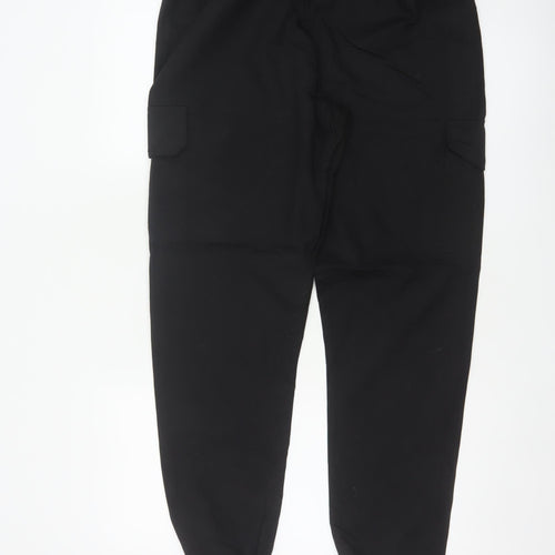 Closure London Men’s Black M Cargo Jogger Trousers Drawstring Cuffed