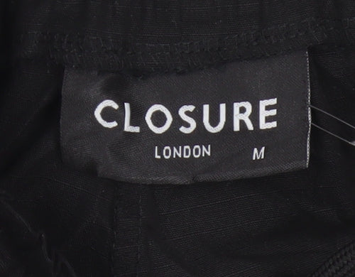 Closure London Men’s Black M Cargo Jogger Trousers Drawstring Cuffed