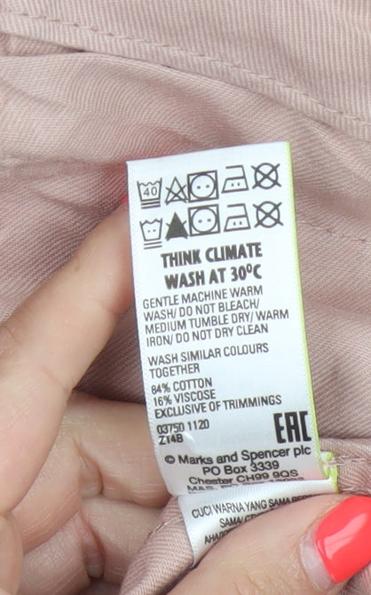M&S Collection Women’s Pink Size 18 Military Utility Jacket Cotton