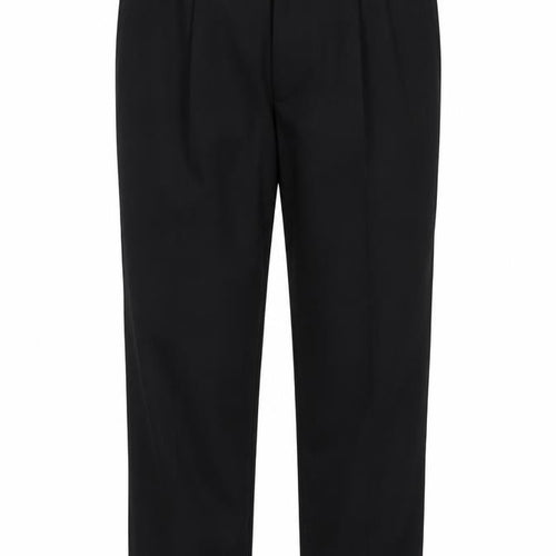 Detail Men’s Black 36R Pleated Tapered Dress Trousers Cuffed