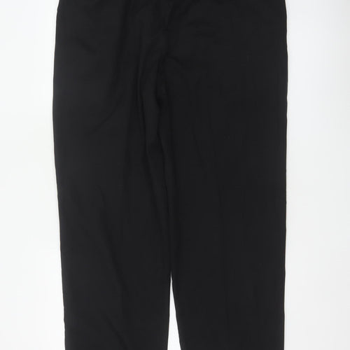 Detail Men’s Black 36R Pleated Tapered Dress Trousers Cuffed
