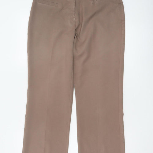 BHS Women’s Brown Size 12 Tailored Straight Leg Dress Trousers
