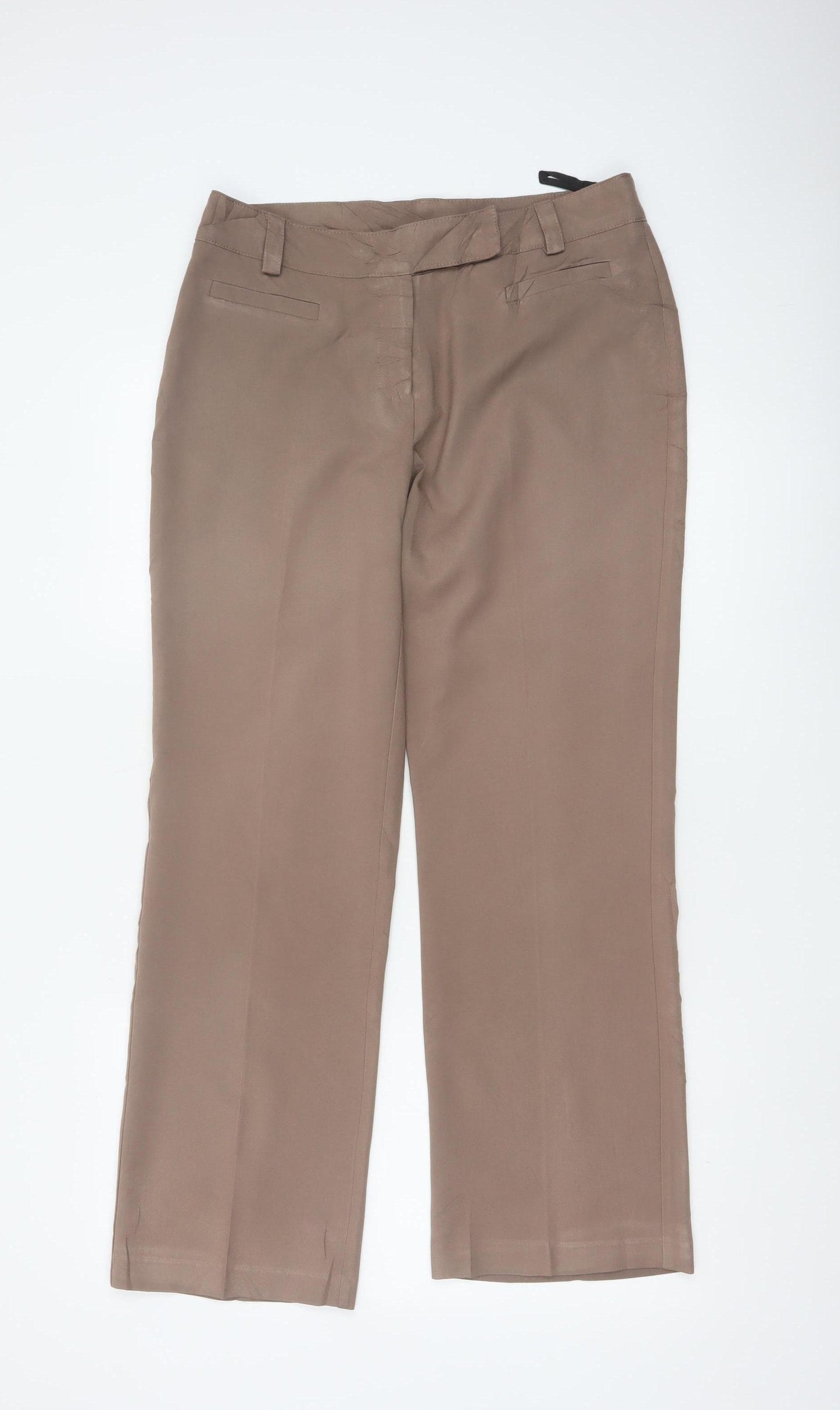 BHS Women’s Brown Size 12 Tailored Straight Leg Dress Trousers