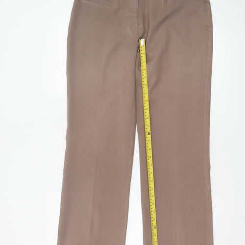 BHS Women’s Brown Size 12 Tailored Straight Leg Dress Trousers