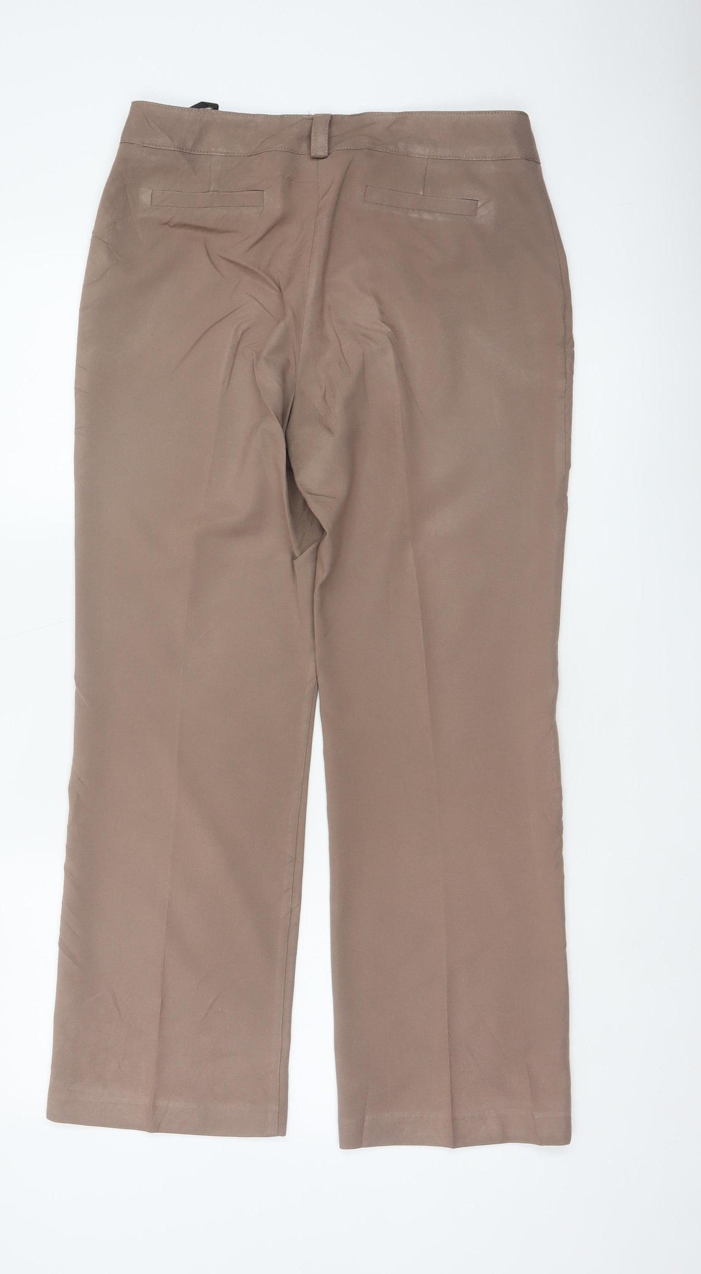 BHS Women’s Brown Size 12 Tailored Straight Leg Dress Trousers