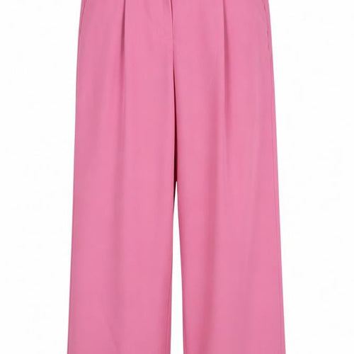 Pull&Bear Women Pink XL Wide-Leg High Rise Smart Trousers