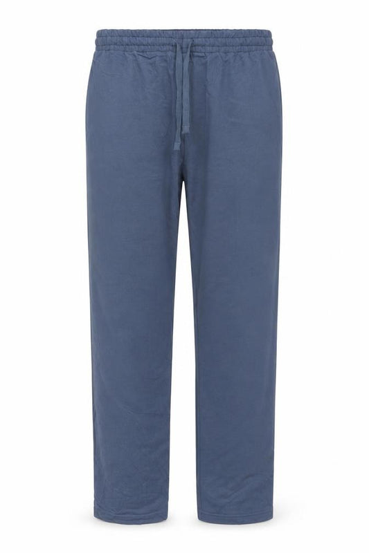 Marks and Spencer Men Blue 2XL Long Regular Fit Drawstring Trousers