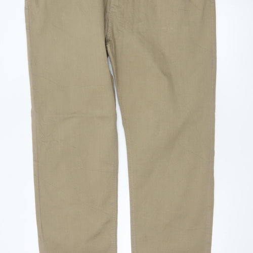 Marks & Spencer Men’s Beige 44/33 Straight Fit Stretch Chino Trousers
