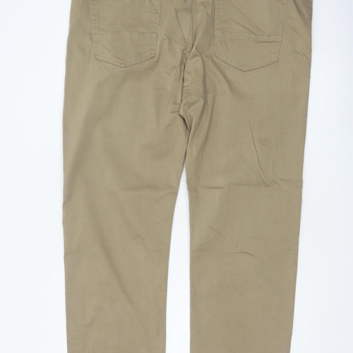Marks & Spencer Men’s Beige 44/33 Straight Fit Stretch Chino Trousers