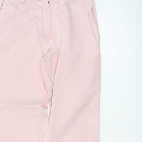 M&S Women’s Pink Size 8 Regular Tapered Chino Trousers
