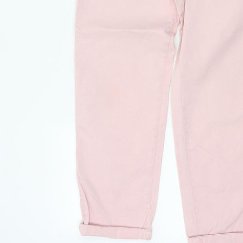 M&S Women’s Pink Size 8 Regular Tapered Chino Trousers
