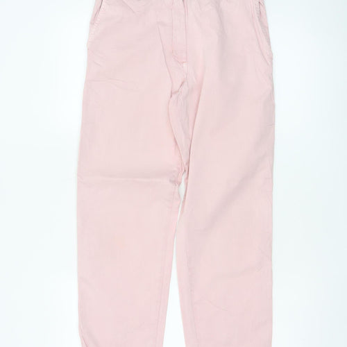 M&S Women’s Pink Size 8 Regular Tapered Chino Trousers