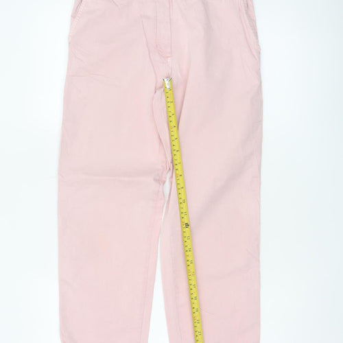 M&S Women’s Pink Size 8 Regular Tapered Chino Trousers