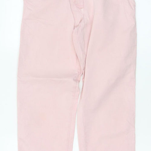 M&S Women’s Pink Size 8 Regular Tapered Chino Trousers