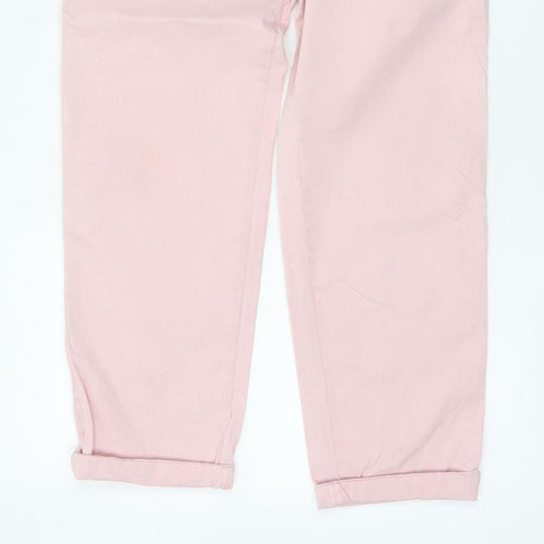 M&S Women’s Pink Size 8 Regular Tapered Chino Trousers
