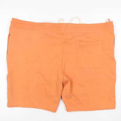 Marks and Spencer Men Orange 3XL Sweat Shorts Drawstring Jersey Pockets