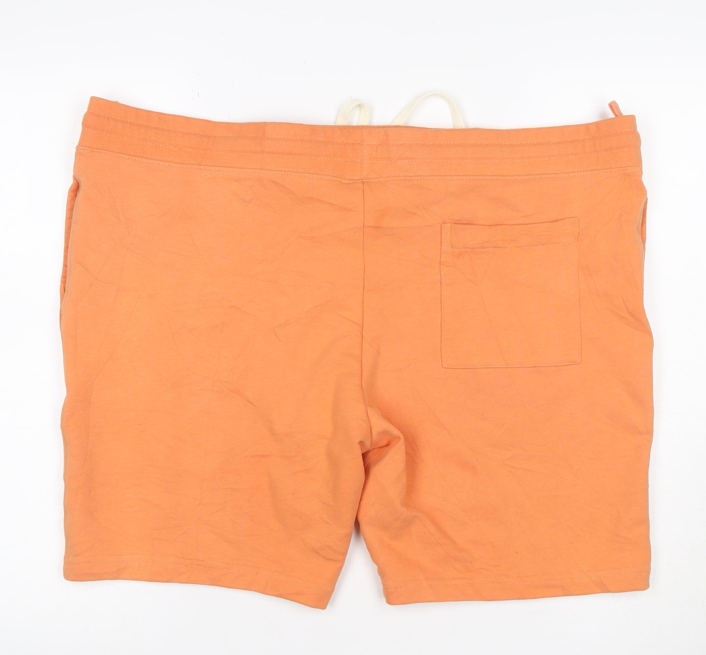 Marks and Spencer Men Orange 3XL Sweat Shorts Drawstring Jersey Pockets