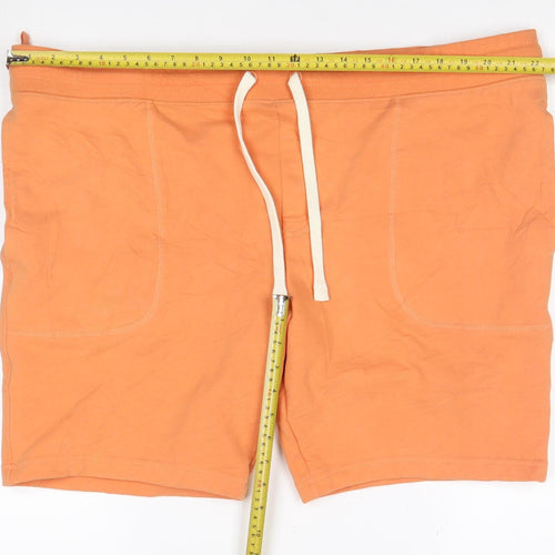Marks and Spencer Men Orange 3XL Sweat Shorts Drawstring Jersey Pockets