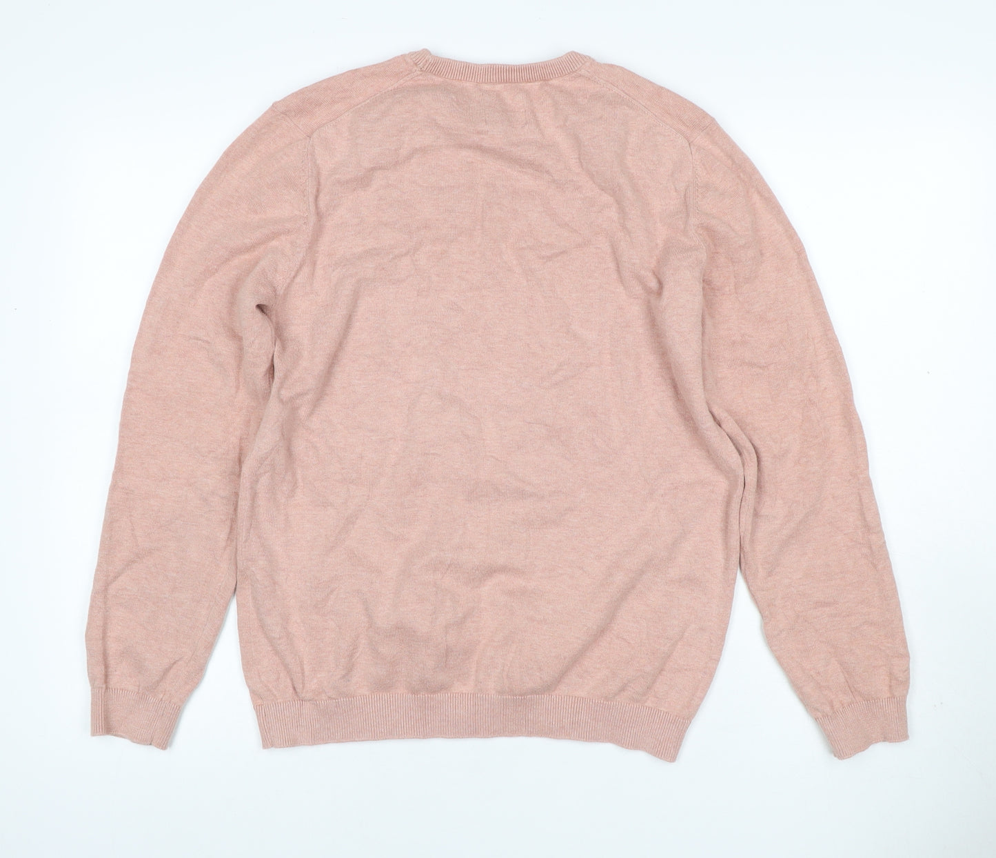 Only & Sons Unisex Adults Pink M Cotton Crew Neck Pullover Jumper