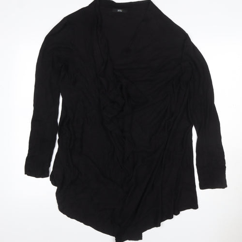 Marks and Spencer Women's Black UK 16 Long Sleeve Open Wrap Cardigan