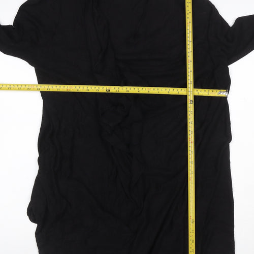 Marks and Spencer Women's Black UK 16 Long Sleeve Open Wrap Cardigan
