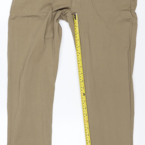 Marks and Spencer Men's Beige 30/31 Ultimate Slim Chino Trousers Stretch
