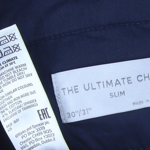 Marks and Spencer Men's Beige 30/31 Ultimate Slim Chino Trousers Stretch