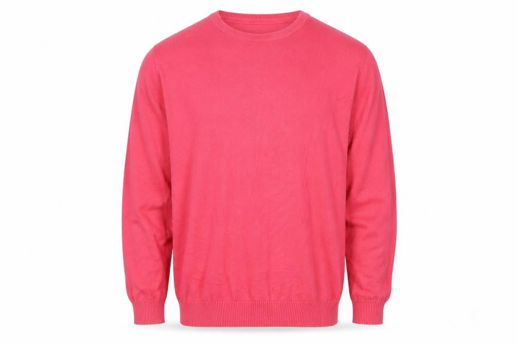 Cotton Traders Men’s Pink Coral L V-Neck Cotton Pullover Jumper
