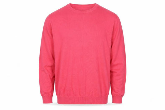 Cotton Traders Men’s Pink Coral L V-Neck Cotton Pullover Jumper