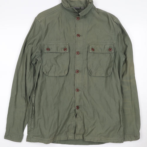 ASOS Men Green M Military Field Jacket Cotton Button Pockets