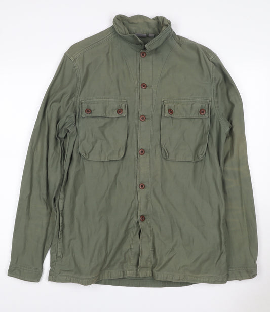 ASOS Men Green M Military Field Jacket Cotton Button Pockets