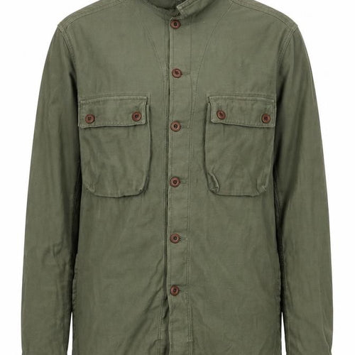 ASOS Men Green M Military Field Jacket Cotton Button Pockets